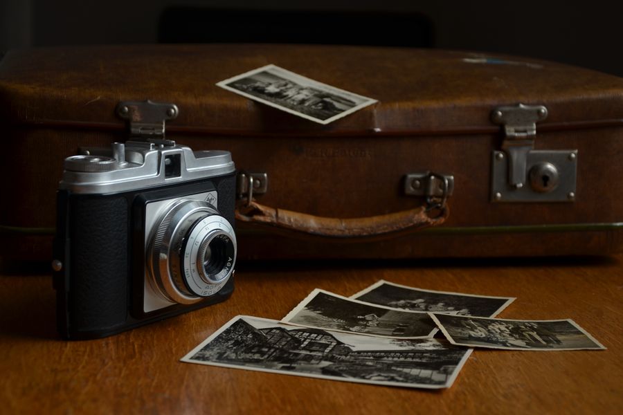 Old travel photograph for photo colorization