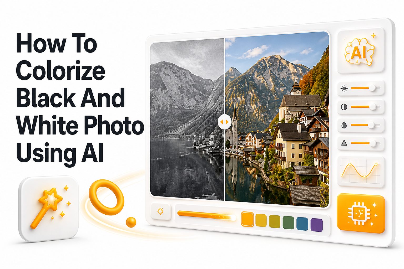 how-to-colorize-black-and-white-photo-using-ai-e1204 AI colorizing a vintage black and white family photo