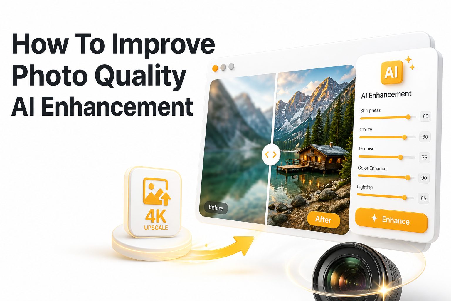 AI-enhanced portrait photo with improved sharpness, lighting, and detail